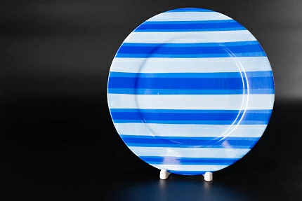 Тарелка 220 мм, Полоски 4, на форме Европейская, арт 60.06382.00.1 Тарелка 220 мм, Полоски 4, на форме Европейская, арт 60.06382.00.1