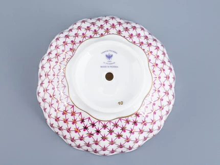 Ваза для конфет форма Тюльпан, рисунок Сетка-Блюз, арт 80.50209.00.1