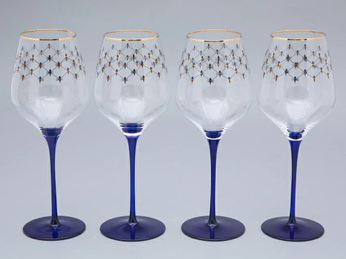 Набор (4 бокала для вина) 380 мл Кобальтовая сетка арт. 14.11001.07, 