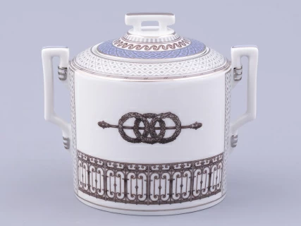 Сервиз чайный на 6 персон 21 предмет, форма Гербовая, рисунок Серебряный город, арт. 81.32583.00.1,  Сервиз чайный на 6 персон 21 предмет, форма Гербовая, рисунок Серебряный город, арт. 81.32583.00.1,