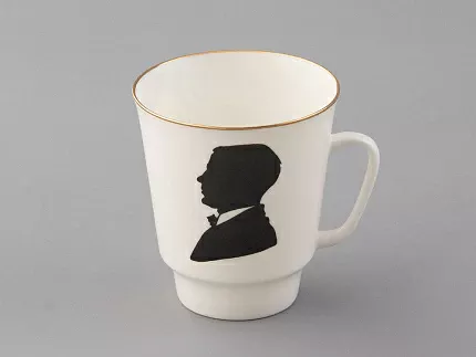 Чашка с блюдцем 165 мл форма Майская рисунок Русские писатели Булгаков, арт. 81.33387.00.1