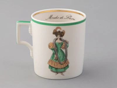 Чашка с блюдцем чайная 220 мл форма Гербовая рисунок Modes de Paris 1830 арт. 81.25415.00.1 Чашка с блюдцем чайная 220 мл форма Гербовая рисунок Modes de Paris 1830 арт. 81.25415.00.1