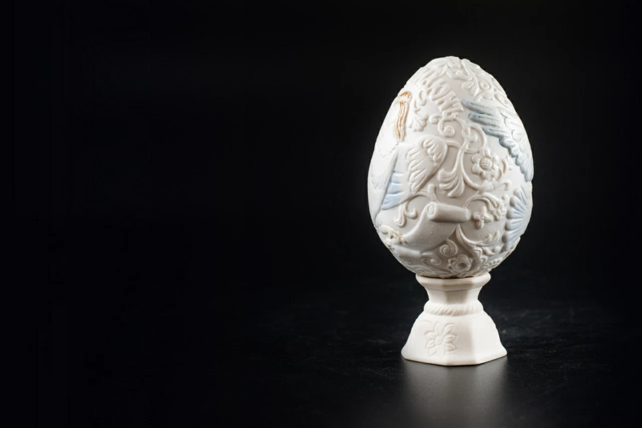 Яйцо пасхальное Птица-Сирин Белый, арт 60.05961.00.1, 