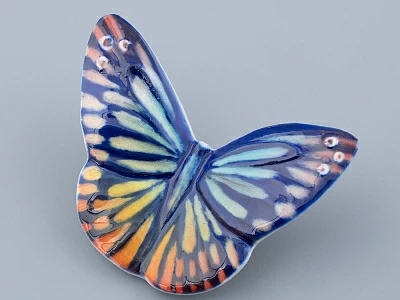 Скульптура форма Бабочка малого размера, рисунок Синяя, арт. 82.47228.00.1