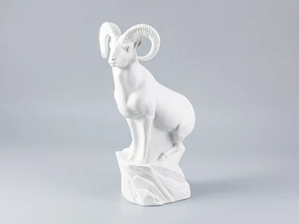 Скульптура форма Горный баран рисунок Белый арт. 82.80423.00.1, 
