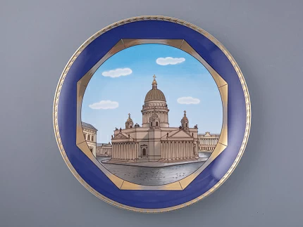 Тарелка декоративная 275 мм в подарочной упаковке, форма Эллипс рисунок Любимый город Исаакиевский собор, арт. 81.31718.00.1 Тарелка декоративная 275 мм в подарочной упаковке, форма Эллипс рисунок Любимый город Исаакиевский собор, арт. 81.31718.00.1