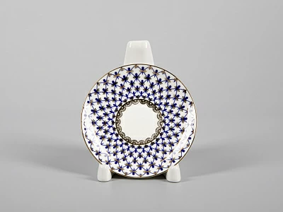 Чашка с блюдцем кофейная 80 мл.,  форма Черный кофе, рисунок Кобальтовая сетка арт. 81.14569.00.1