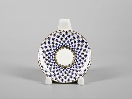 Чашка с блюдцем кофейная 80 мл форма Черный кофе рисунок Кобальтовая сетка арт. 81.14569.00.1