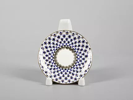 Чашка с блюдцем кофейная 80 мл форма Черный кофе рисунок Кобальтовая сетка арт. 81.14569.00.1