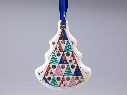 Елочная игрушка в подарочной упаковке форма Елка рисунок Елки Иголки, арт. 81.34342.00.1