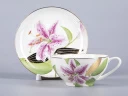 Чашка с блюдцем чайная 300мл, форма Купольная, рисунок Лилии, арт 81.29655.00.1, 