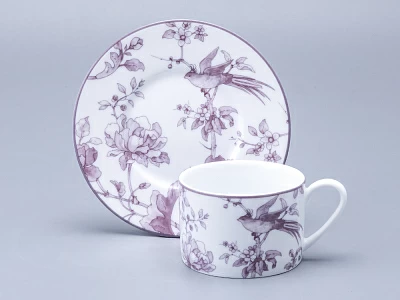 Чашка с блюдцем форма Соло рисунок Monplaisir Violet, арт. 81.29440.00.5 Чашка с блюдцем форма Соло рисунок Monplaisir Violet, арт. 81.29440.00.5