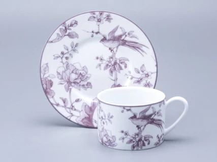 Чашка с блюдцем форма Соло рисунок Monplaisir Violet, арт. 81.29440.00.5, 