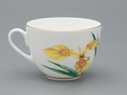 Чашка с блюдцем L’Art des Fleurs в подарочной упаковке, форма Весенняя 2, рисунок Лесной свет, арт 81.33401.00.1, 