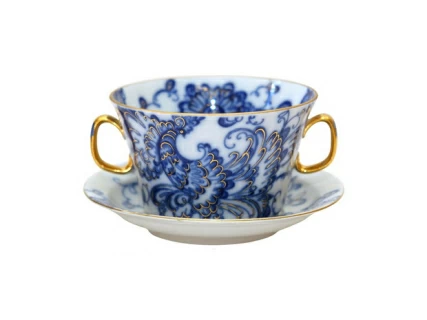 Чашка с блюдцем для бульона Молодежная Поющий сад арт. 81.14315.00.1, 