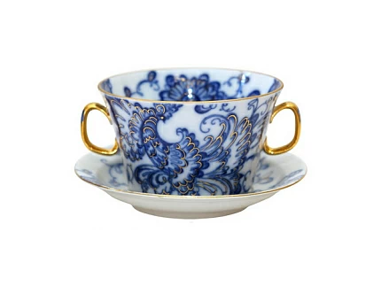 Чашка с блюдцем для бульона Молодежная Поющий сад арт. 81.14315.00.1
