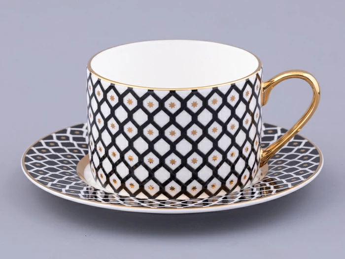 Чашка с блюдцем 250 мл форма Идиллия рисунок Неро 1, арт. 81.32141.00.1, 