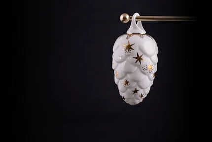 Елочная игрушка Шишка, рисунок Звездная, арт 60.21174.00.1