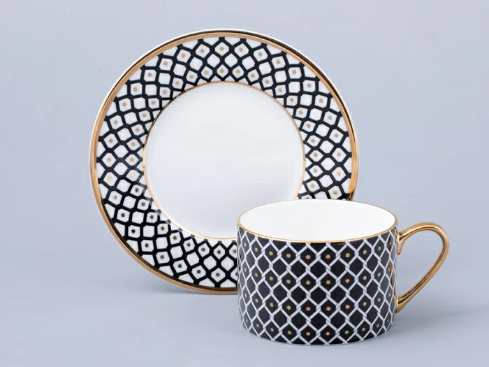 Чашка с блюдцем 250 мл форма Идиллия рисунок Неро арт. 81.31117.00.1, 