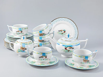 Сервиз чайный форма Кострома рисунок Уткина заводь, 6 персон 20 предметов, арт. 81.25448.00.1, 