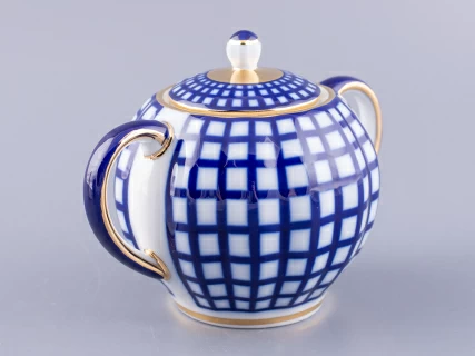 Сахарница Тюльпан Кобальтовая клетка арт. 80.03705.00.1, 