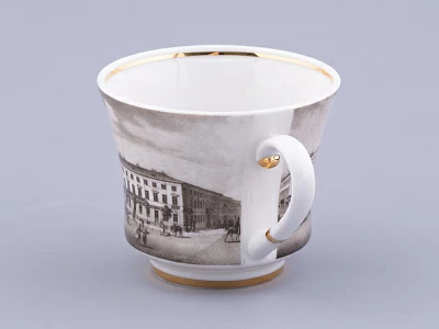 Чашка с блюдцем чайная, форма Банкетная, рисунок Великолепный Невский Малая Конюшенная, арт. 81.32686.00.1 Чашка с блюдцем чайная, форма Банкетная, рисунок Великолепный Невский Малая Конюшенная, арт. 81.32686.00.1