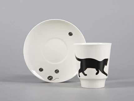 Чашка с блюдцем кофейная 165 мл форма Майская рисунок Веселый клубочек арт. 81.30659.00.1 Чашка с блюдцем кофейная 165 мл форма Майская рисунок Веселый клубочек арт. 81.30659.00.1