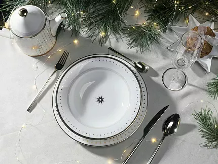 Салатник 195 мм форма Восточная рисунок Азур золотой, артикул 80.49794.00.1