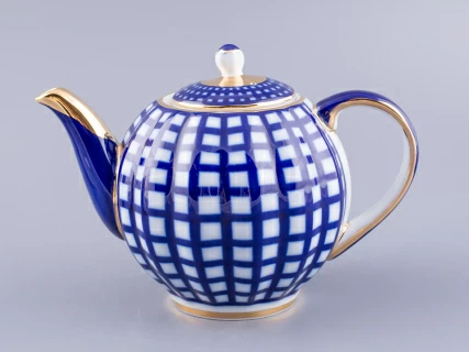 Чайник заварочный Тюльпан Кобальтовая клетка 600 мл арт. 80.03048.00.1, 