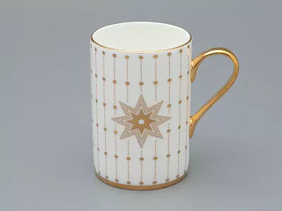 Бокал 400 мл форма Идиллия рисунок Азур золотой, артикул 80.49792.00.1