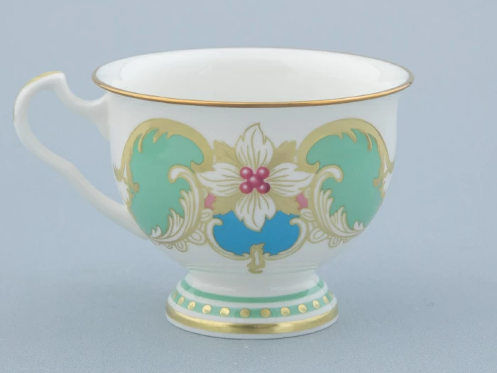 Чашка с блюдцем чайная 240 мл форма Айседора рисунок Аквамарин арт. 81.30907.00.1, 