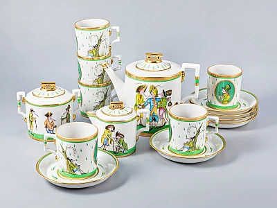 Сервиз чайный Гербовая Крысята-воришки, 6 персон 15 предметов, арт. 81.16925.00.1