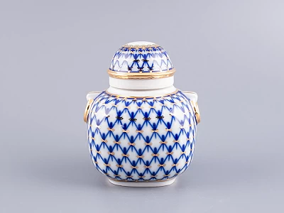 Чайница Колечко Кобальтовая сетка арт. 80.59156.00.1