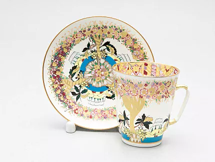 Чашка с блюдцем кофейная 165 мл форма Майская рисунок Весенние деревья арт. 81.10508.00.1