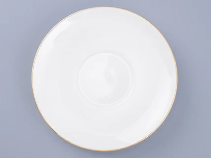 Чашка с блюдцем кофейная 175 мл.,  форма Одуванчик,  рисунок Золотой кантик арт. 81.13552.00.1, 