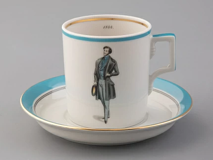 Подарочный набор чайный форма Гербовая рисунок Modes de Paris (голубой) арт. 81.25661.00.1