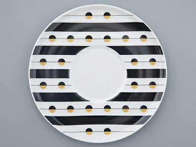 Чашка с блюдцем чайная форма Колокол рисунок Балтийский берег 3, арт. 81.31864.00.1