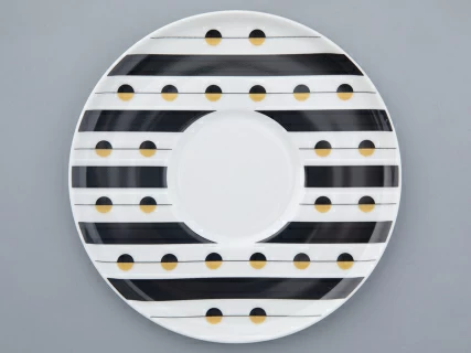 Чашка с блюдцем чайная форма Колокол рисунок Балтийский берег 3, арт. 81.31864.00.1, 