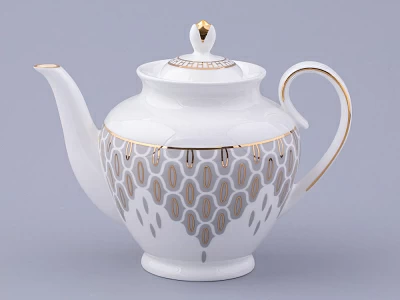 Сервиз чайный на 6 персон 14 предметов форма Весенняя 2 рисунок Саламандра Грей, арт. 81.31630.00.1