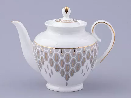 Сервиз чайный на 6 персон 14 предметов форма Весенняя 2 рисунок Саламандра Грей, арт. 81.31630.00.1