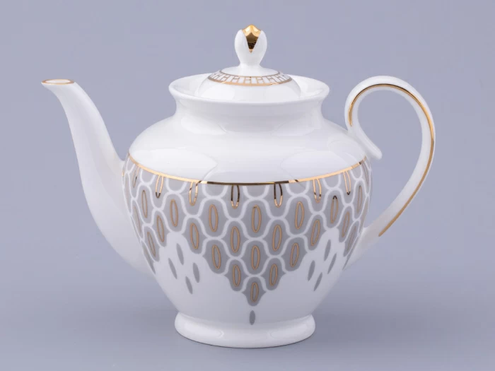 Сервиз чайный на 6 персон 14 предметов форма Весенняя 2 рисунок Саламандра Грей, арт. 81.31630.00.1, 