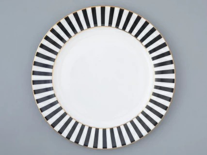 Тарелка плоская 200 мм форма Стандартная 2 рисунок Да и нет Черный, арт. 80.46529.00.1, 