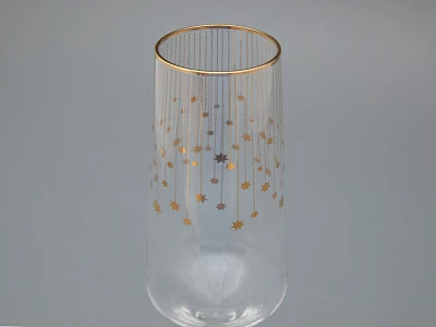 Набор из 2-х бокалов для шампанского 230 мл в подарочной упаковке, рисунок Азур золотой, арт 14.11448.07