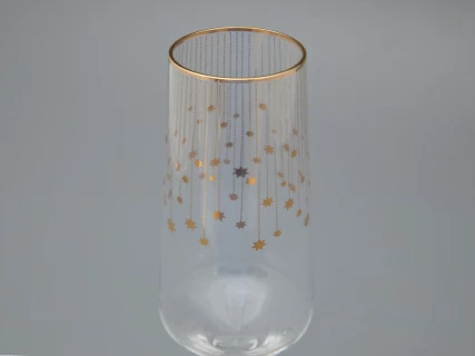 Набор из 2-х бокалов для шампанского 230 мл в подарочной упаковке, рисунок Азур золотой, арт 14.11448.07, 