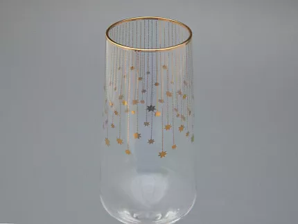 Набор из 2-х бокалов для шампанского 230 мл в подарочной упаковке, рисунок Азур золотой, арт 14.11448.07