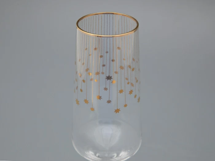 Набор из 2-х бокалов для шампанского 230 мл в подарочной упаковке, рисунок Азур золотой, арт 14.11448.07, 