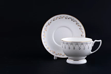 Сервиз чайный Жемчуг на форме Жемчужина, 7 предметов на 2 персоны, арт 61.20975.00.1