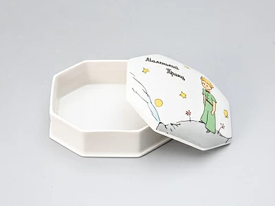 Туалетная коробочка форма Граненая, рисунок Принц на планете, арт 80.82814.00.1