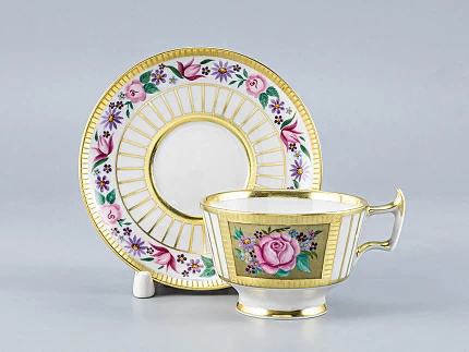 Чашка с блюдцем кофейная форма Александрия рисунок Воспоминание арт. 81.17423.00.1 Чашка с блюдцем кофейная форма Александрия рисунок Воспоминание арт. 81.17423.00.1