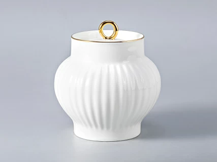 Сахарница форма Волна рисунок Золотой кантик, арт. 80.00748.00.1, 